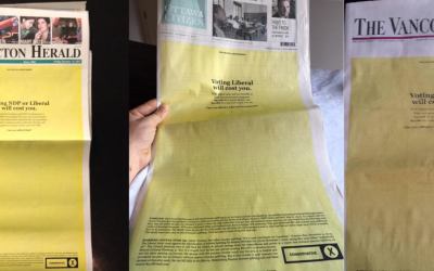 The Real Strategy Behind the Conservative Party’s Full Page Yellow Newspaper Ads.